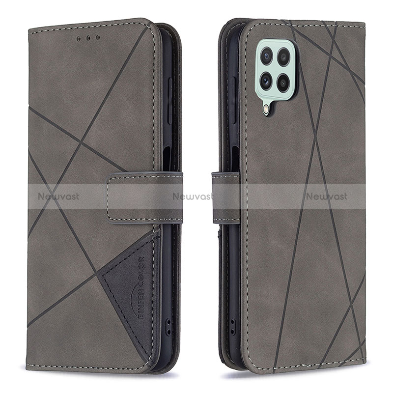 Leather Case Stands Flip Cover Holder B08F for Samsung Galaxy A22 4G