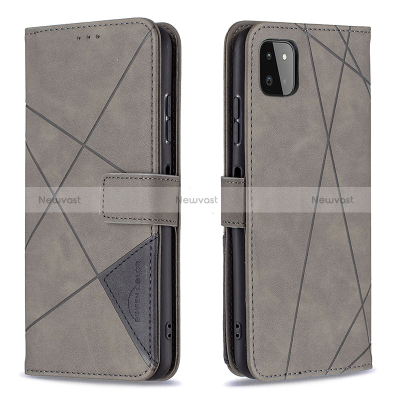 Leather Case Stands Flip Cover Holder B08F for Samsung Galaxy A22 5G