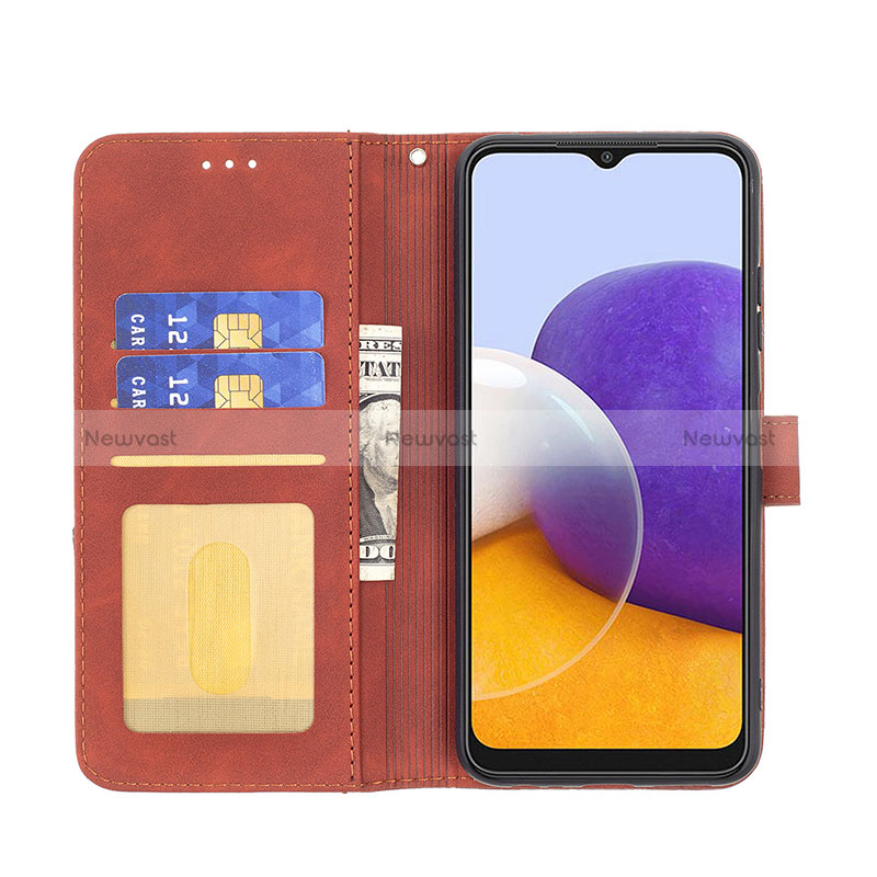 Leather Case Stands Flip Cover Holder B08F for Samsung Galaxy A22s 5G