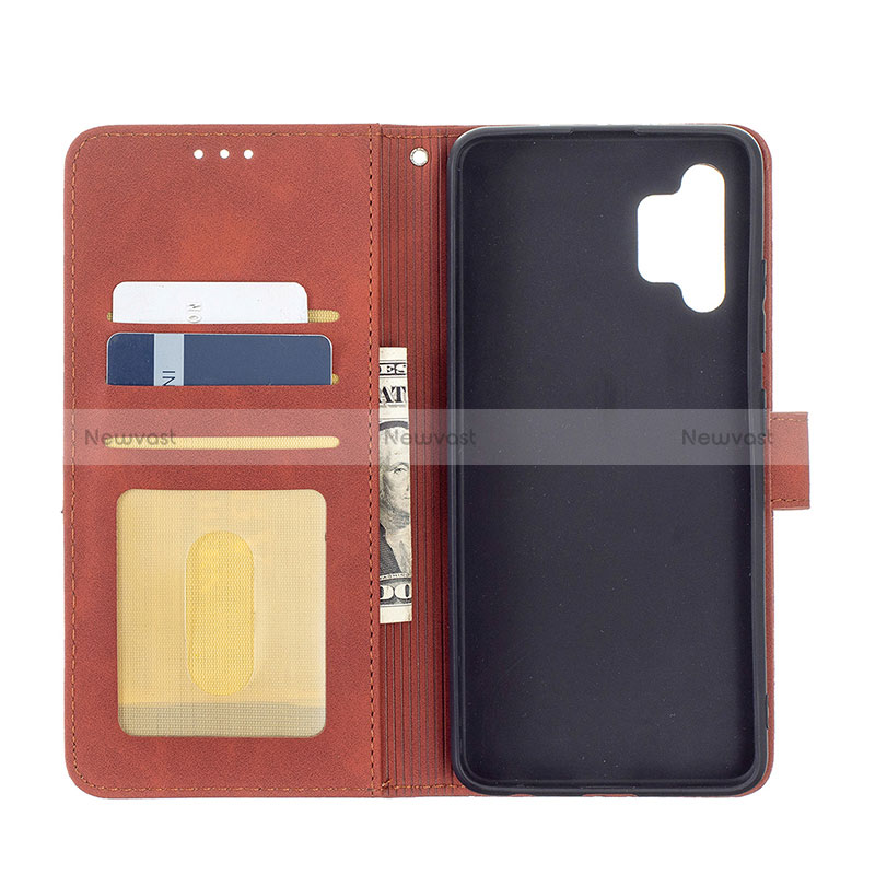 Leather Case Stands Flip Cover Holder B08F for Samsung Galaxy A32 4G