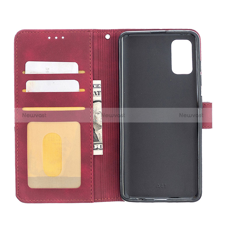 Leather Case Stands Flip Cover Holder B08F for Samsung Galaxy A41