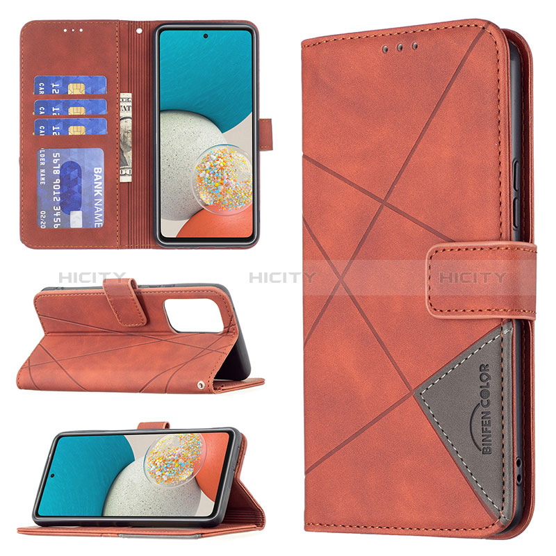 Leather Case Stands Flip Cover Holder B08F for Samsung Galaxy A53 5G