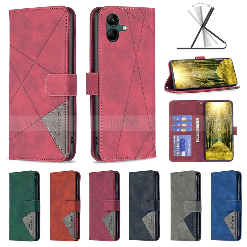 Leather Case Stands Flip Cover Holder B08F for Samsung Galaxy F04