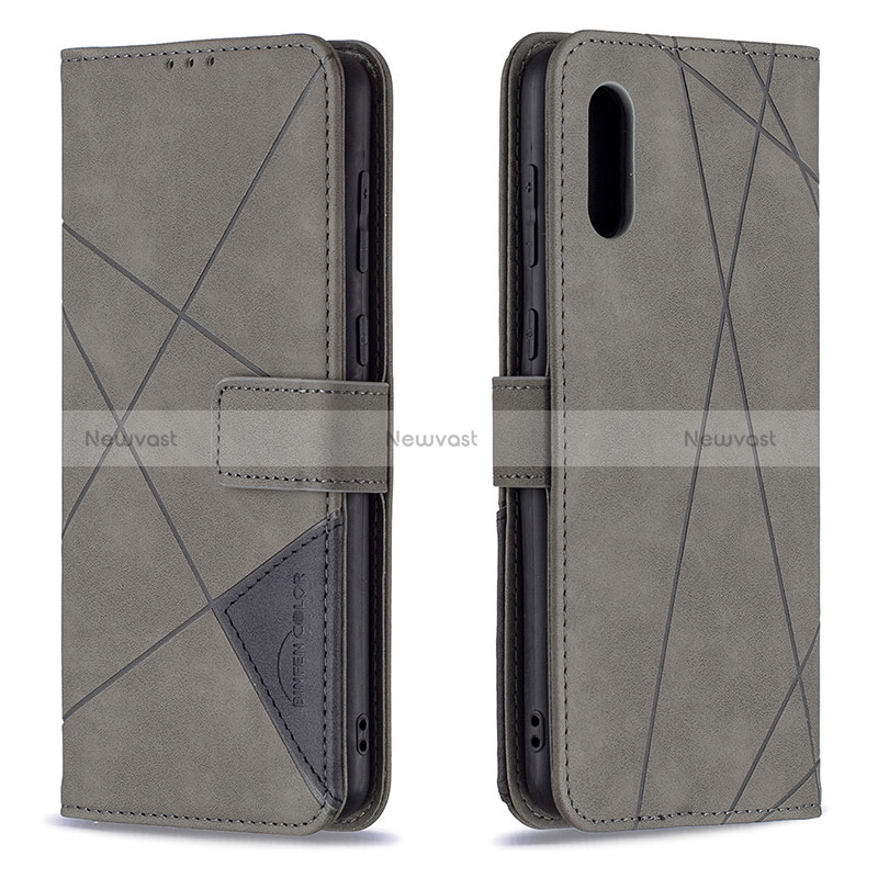 Leather Case Stands Flip Cover Holder B08F for Samsung Galaxy M02