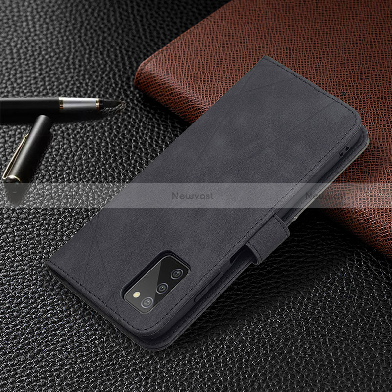 Leather Case Stands Flip Cover Holder B08F for Samsung Galaxy M02s