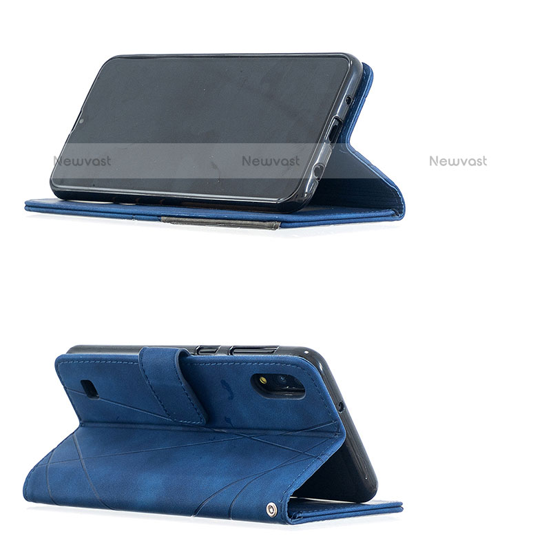 Leather Case Stands Flip Cover Holder B08F for Samsung Galaxy M10