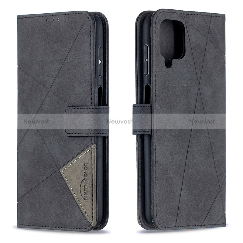 Leather Case Stands Flip Cover Holder B08F for Samsung Galaxy M12