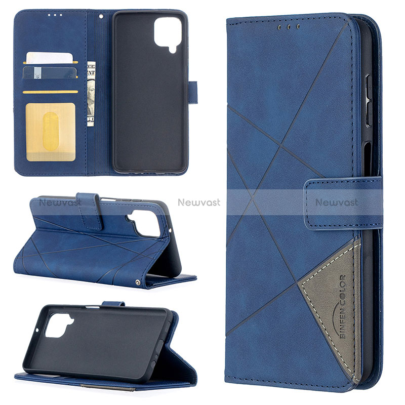 Leather Case Stands Flip Cover Holder B08F for Samsung Galaxy M12