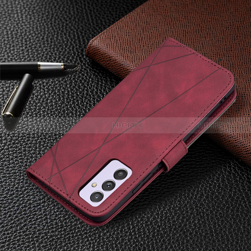 Leather Case Stands Flip Cover Holder B08F for Samsung Galaxy M14 5G