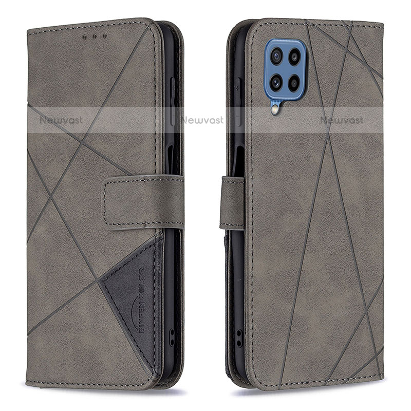 Leather Case Stands Flip Cover Holder B08F for Samsung Galaxy M32 4G