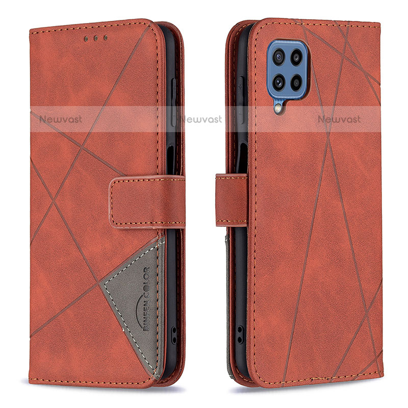 Leather Case Stands Flip Cover Holder B08F for Samsung Galaxy M32 4G