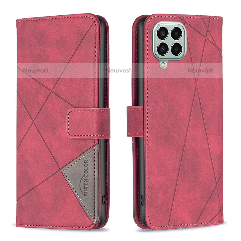 Leather Case Stands Flip Cover Holder B08F for Samsung Galaxy M33 5G