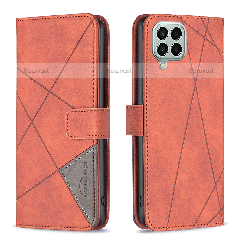 Leather Case Stands Flip Cover Holder B08F for Samsung Galaxy M33 5G