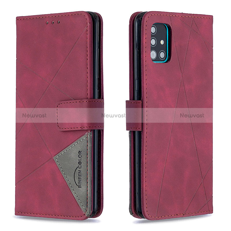 Leather Case Stands Flip Cover Holder B08F for Samsung Galaxy M40S