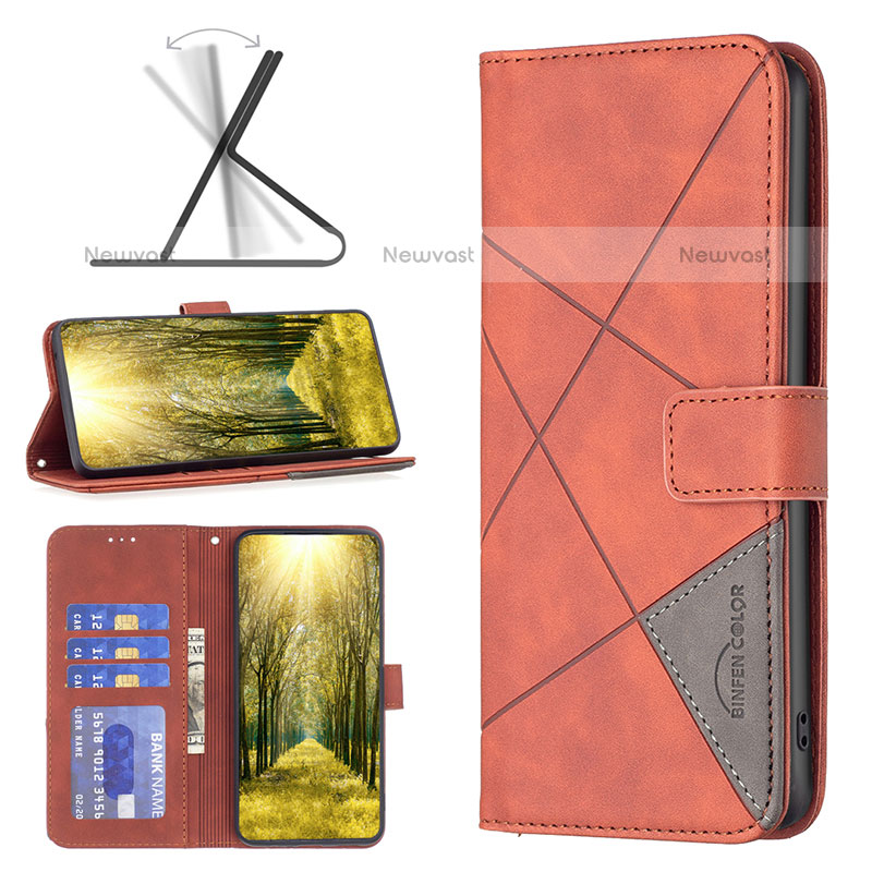 Leather Case Stands Flip Cover Holder B08F for Samsung Galaxy M53 5G