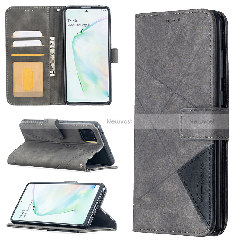 Leather Case Stands Flip Cover Holder B08F for Samsung Galaxy M60s