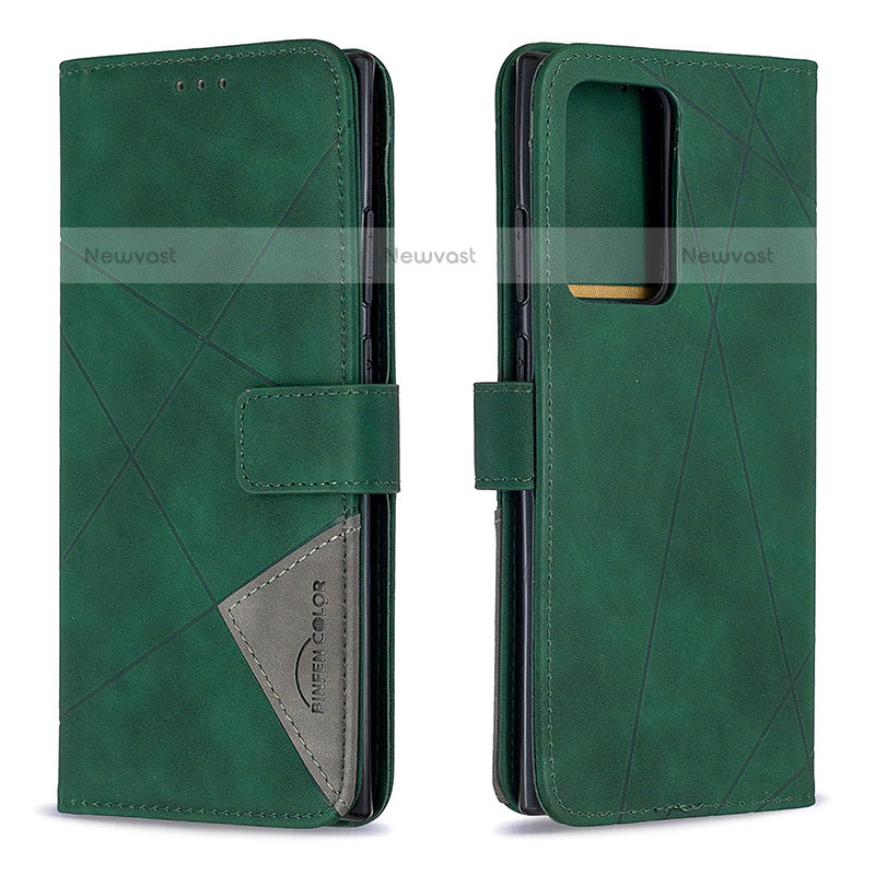 Leather Case Stands Flip Cover Holder B08F for Samsung Galaxy Note 20 Ultra 5G Green