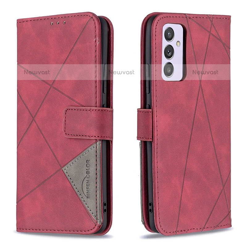 Leather Case Stands Flip Cover Holder B08F for Samsung Galaxy Quantum2 5G