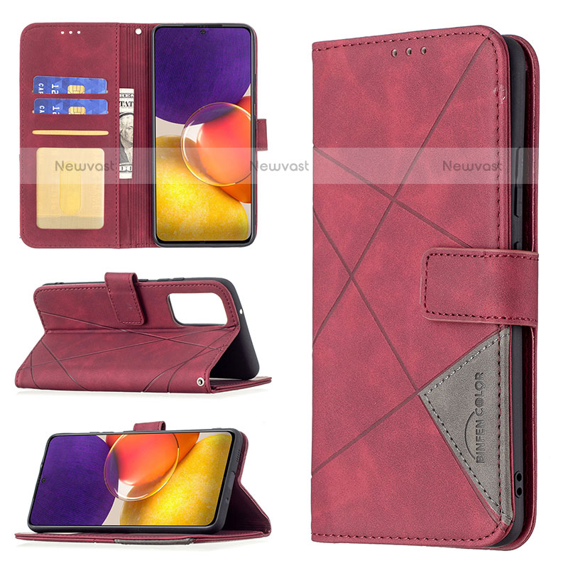 Leather Case Stands Flip Cover Holder B08F for Samsung Galaxy Quantum2 5G