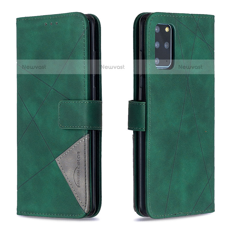 Leather Case Stands Flip Cover Holder B08F for Samsung Galaxy S20 Plus 5G Green