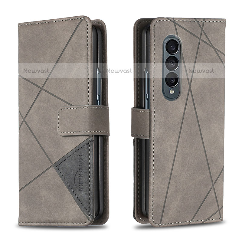 Leather Case Stands Flip Cover Holder B08F for Samsung Galaxy Z Fold3 5G