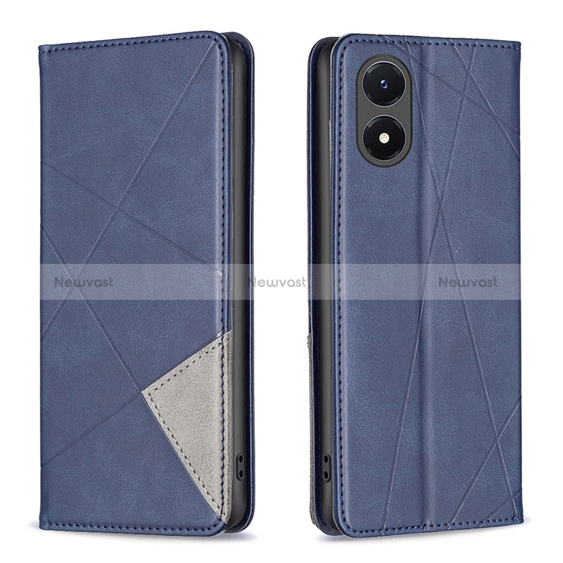 Leather Case Stands Flip Cover Holder B08F for Vivo Y02S