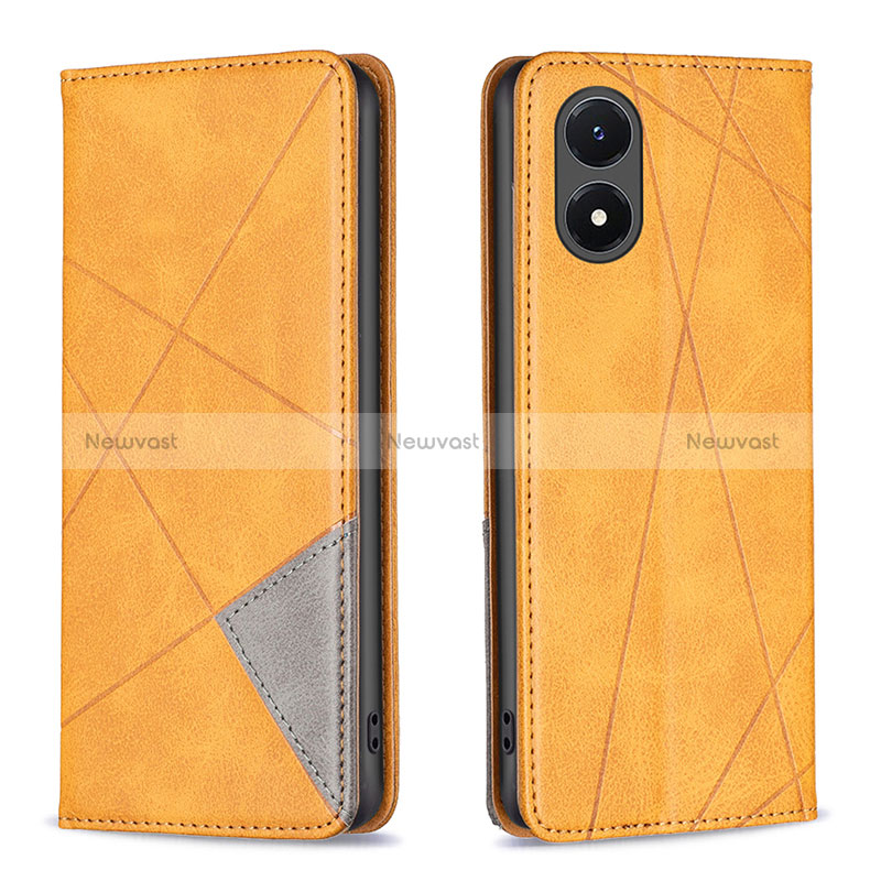 Leather Case Stands Flip Cover Holder B08F for Vivo Y02S