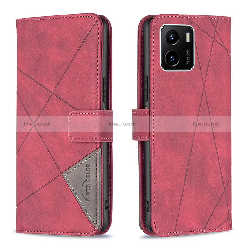 Leather Case Stands Flip Cover Holder B08F for Vivo Y10