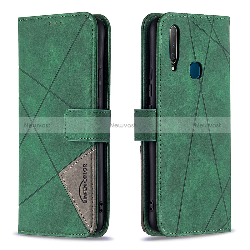 Leather Case Stands Flip Cover Holder B08F for Vivo Y11