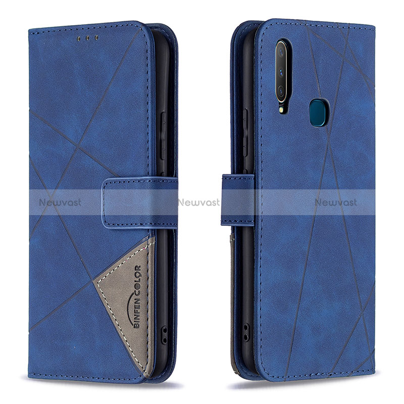 Leather Case Stands Flip Cover Holder B08F for Vivo Y11