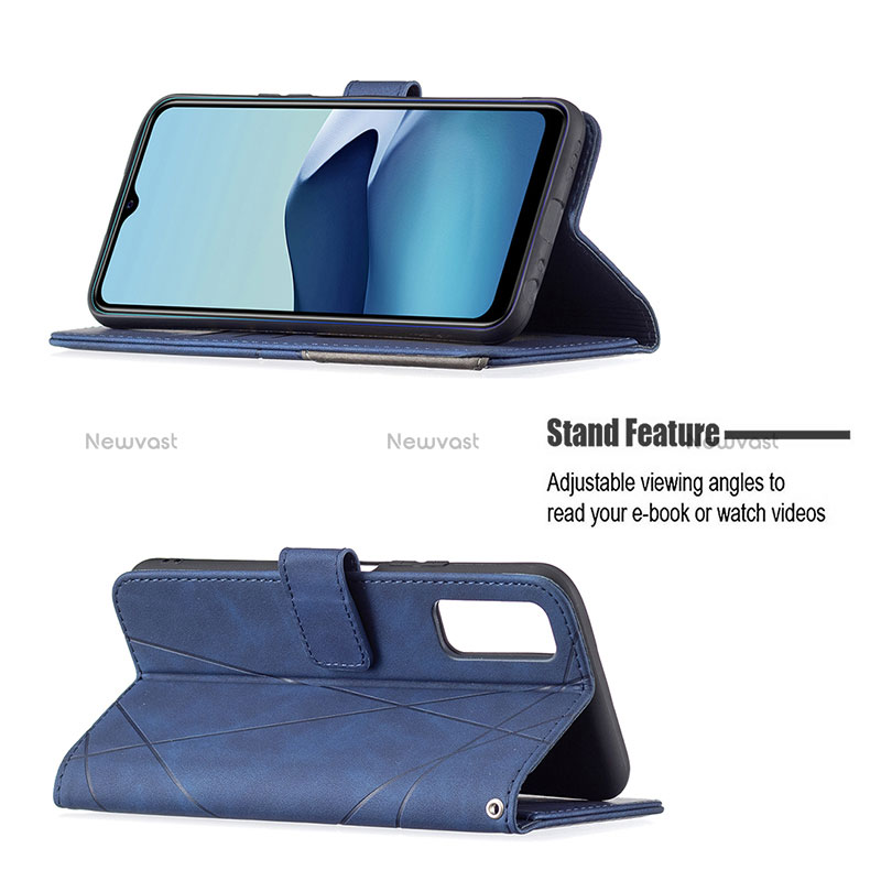 Leather Case Stands Flip Cover Holder B08F for Vivo Y12A