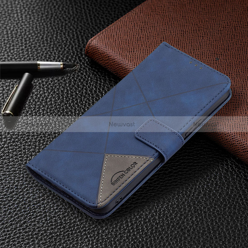 Leather Case Stands Flip Cover Holder B08F for Vivo Y12s