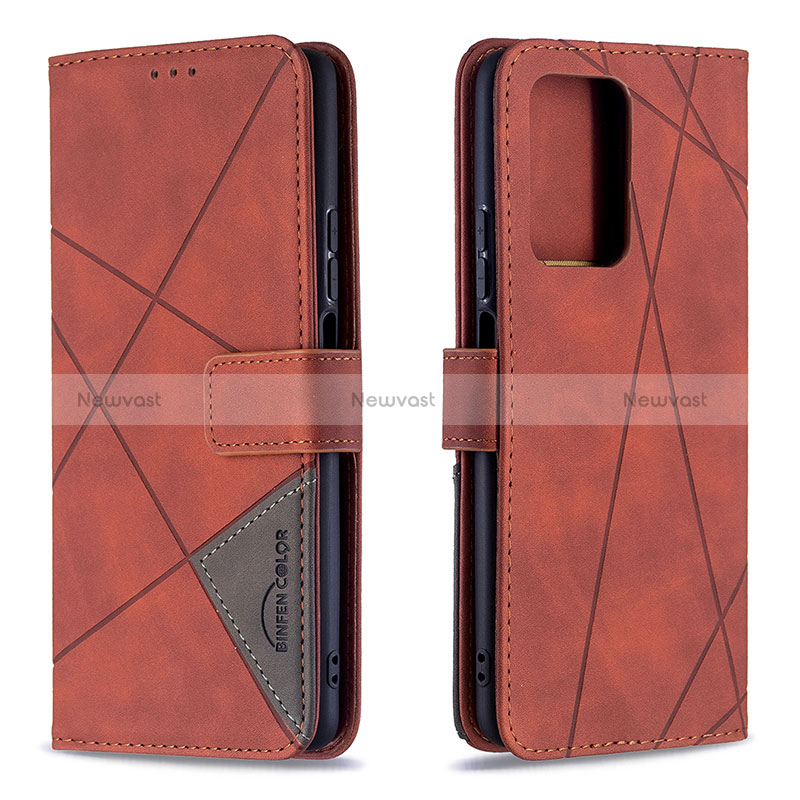 Leather Case Stands Flip Cover Holder B08F for Xiaomi Mi 11T Pro 5G Orange