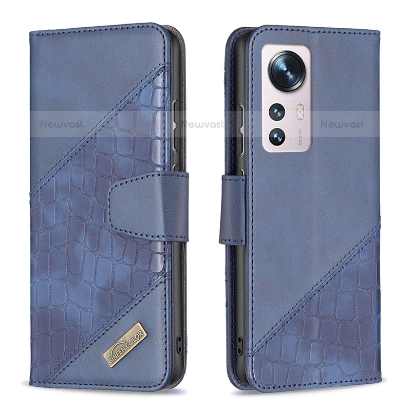 Leather Case Stands Flip Cover Holder B08F for Xiaomi Mi 12X 5G