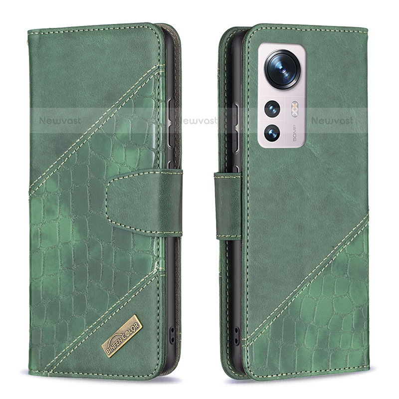 Leather Case Stands Flip Cover Holder B08F for Xiaomi Mi 12X 5G