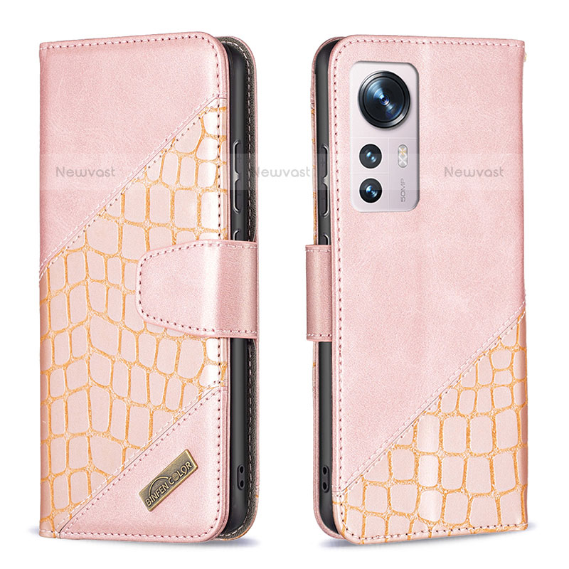 Leather Case Stands Flip Cover Holder B08F for Xiaomi Mi 12X 5G