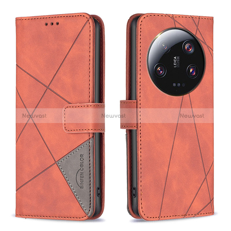 Leather Case Stands Flip Cover Holder B08F for Xiaomi Mi 13 Ultra 5G