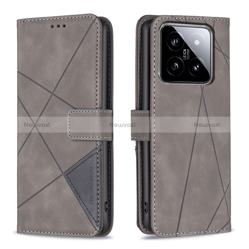 Leather Case Stands Flip Cover Holder B08F for Xiaomi Mi 14 5G