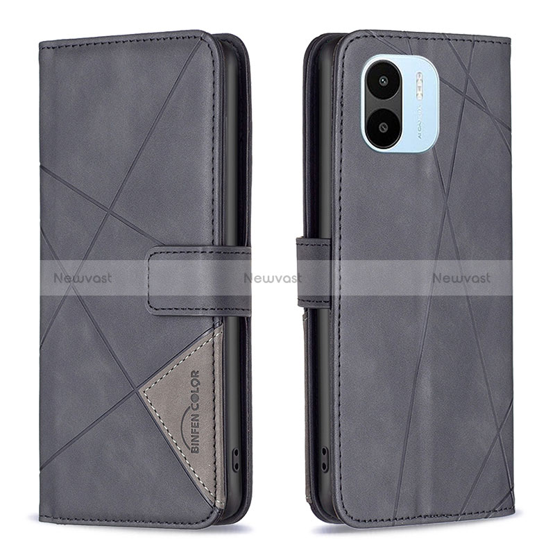 Leather Case Stands Flip Cover Holder B08F for Xiaomi Poco C50