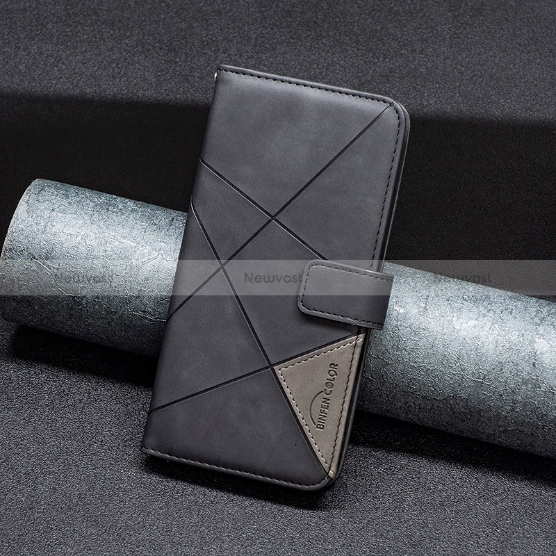 Leather Case Stands Flip Cover Holder B08F for Xiaomi Poco M4 Pro 4G