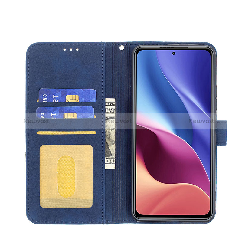 Leather Case Stands Flip Cover Holder B08F for Xiaomi Redmi K40 Pro 5G