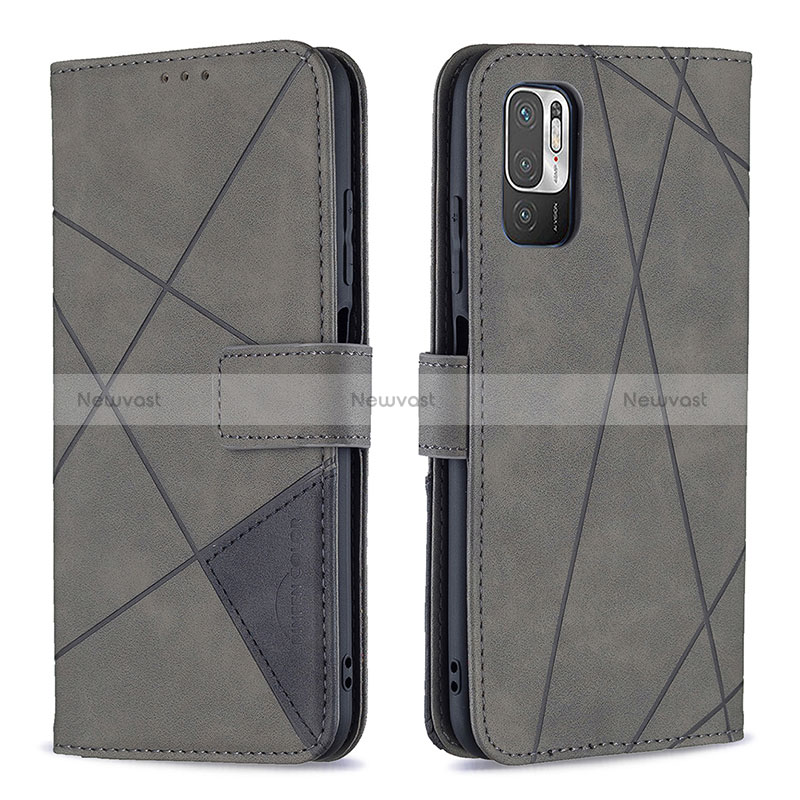 Leather Case Stands Flip Cover Holder B08F for Xiaomi Redmi Note 10 5G