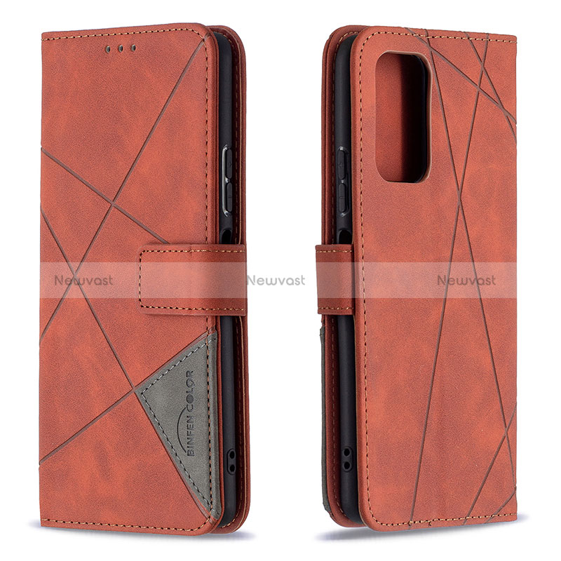 Leather Case Stands Flip Cover Holder B08F for Xiaomi Redmi Note 10 Pro Max