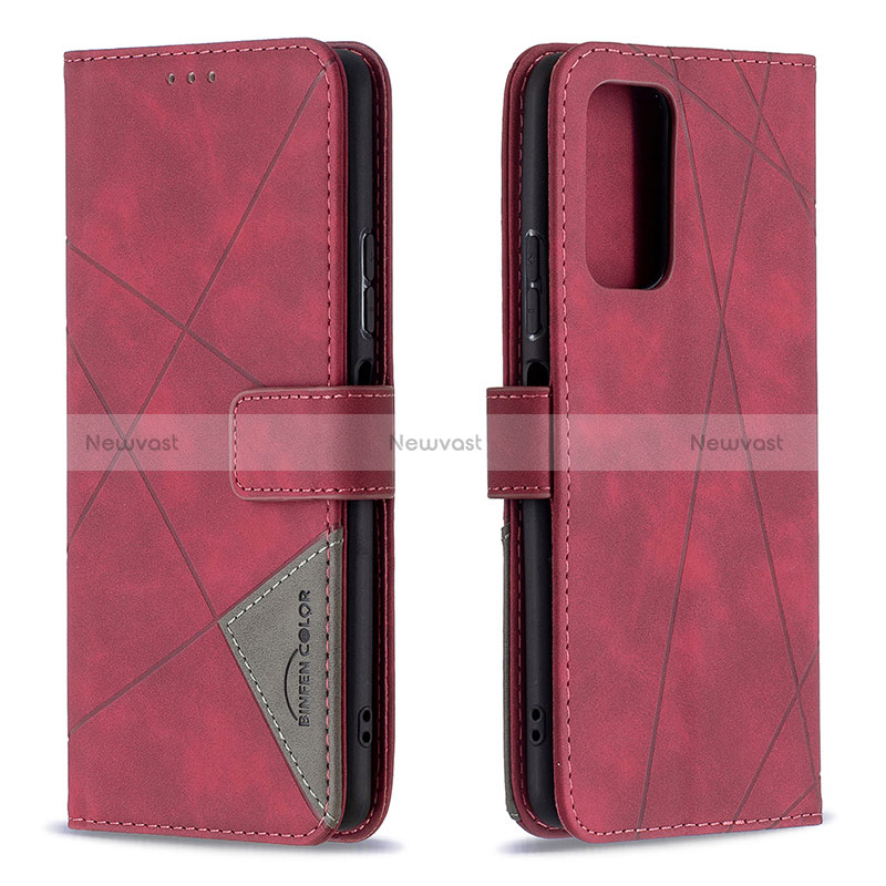 Leather Case Stands Flip Cover Holder B08F for Xiaomi Redmi Note 10 Pro Max