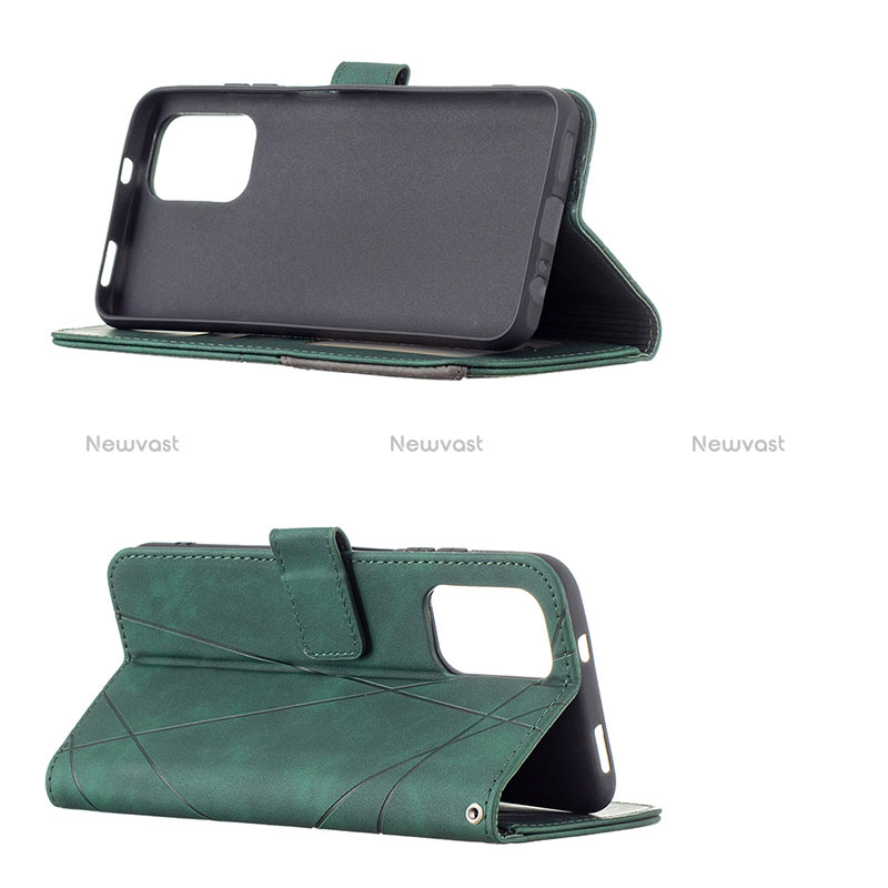 Leather Case Stands Flip Cover Holder B08F for Xiaomi Redmi Note 10S 4G