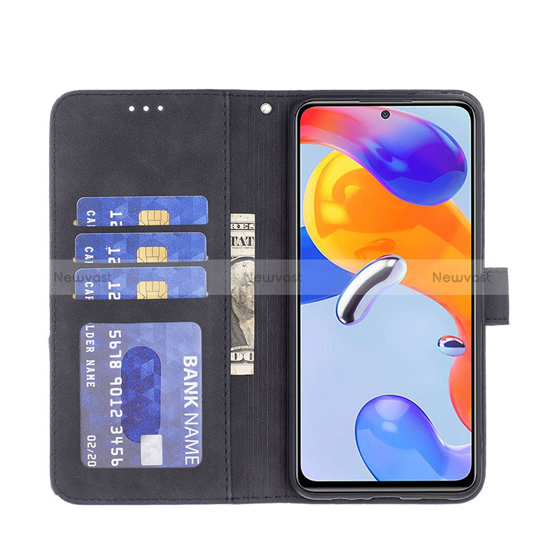 Leather Case Stands Flip Cover Holder B08F for Xiaomi Redmi Note 11 Pro 4G