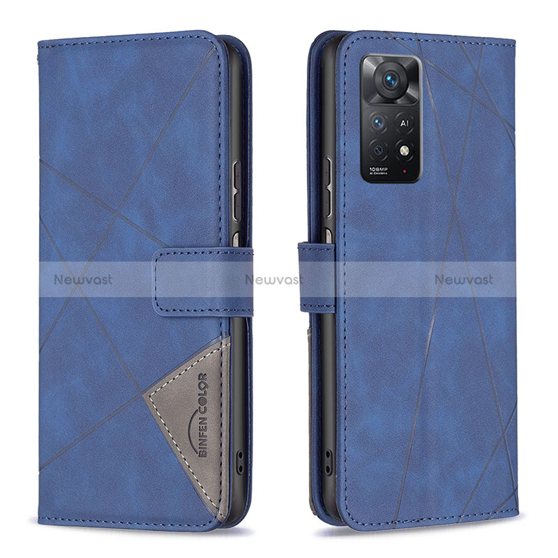 Leather Case Stands Flip Cover Holder B08F for Xiaomi Redmi Note 11 Pro 5G