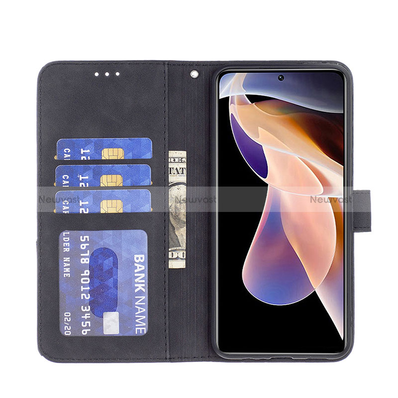 Leather Case Stands Flip Cover Holder B08F for Xiaomi Redmi Note 11 Pro+ Plus 5G