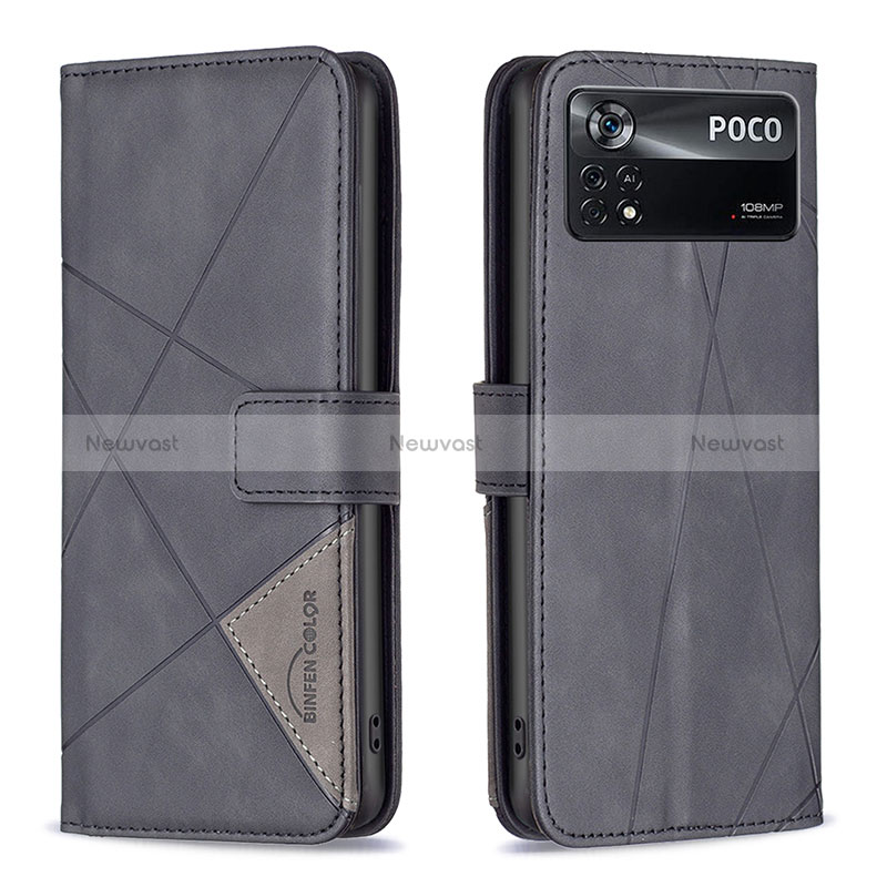 Leather Case Stands Flip Cover Holder B08F for Xiaomi Redmi Note 11E Pro 5G