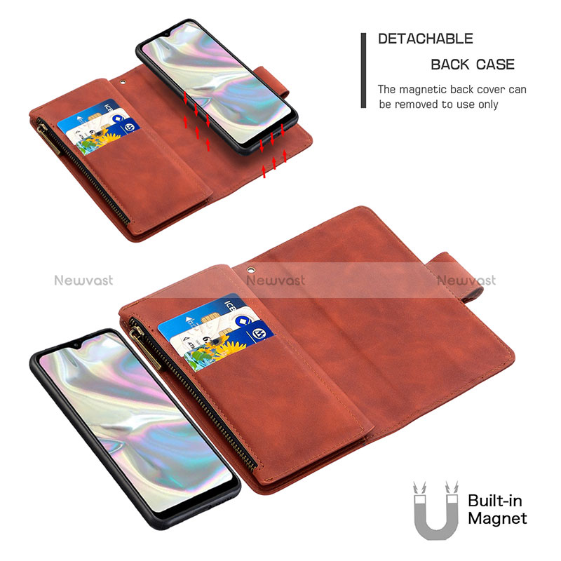 Leather Case Stands Flip Cover Holder B09F for Samsung Galaxy A70E